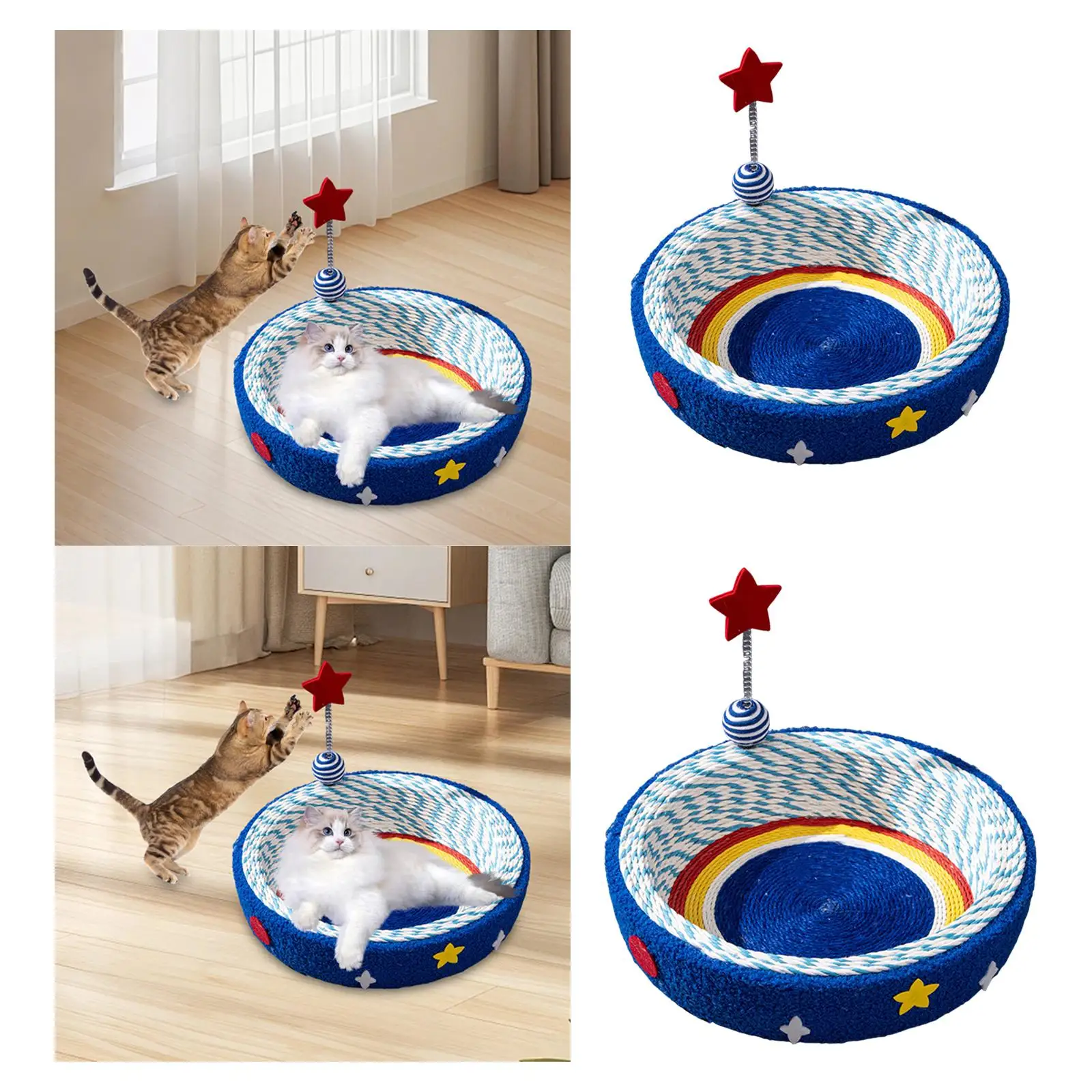 Cat Scratcher Bed Hammock Toy Comfortable Scratch Resistance Scratching Basket for Dorm Room Terrace Indoor Cats Kitten Summer Cat Scratcher Bed Hammock Toy Comfortable Scratch Resistance Scratching Basket for Dorm Room Terrace Indoor Cats Kitten Summer