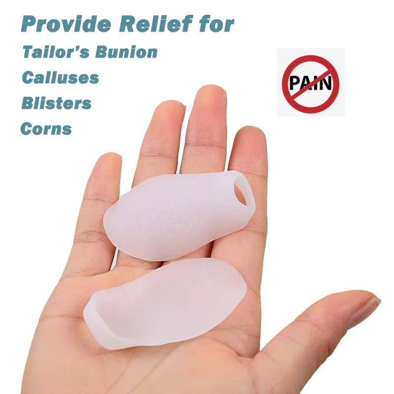 Pinky Toe Bunion Pads Gel Little Toe Protector Small Pain Relief From Friction Pressure and Tailor's Bunions 2Pcs toe protector