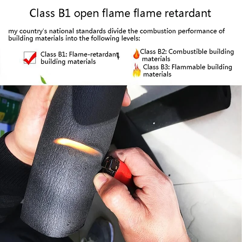 1.8M Sponge Rubber Pipe Black Waterproof Pipeline Holder Thermal Insulation Tubular Protective Sleeve Tube Protector