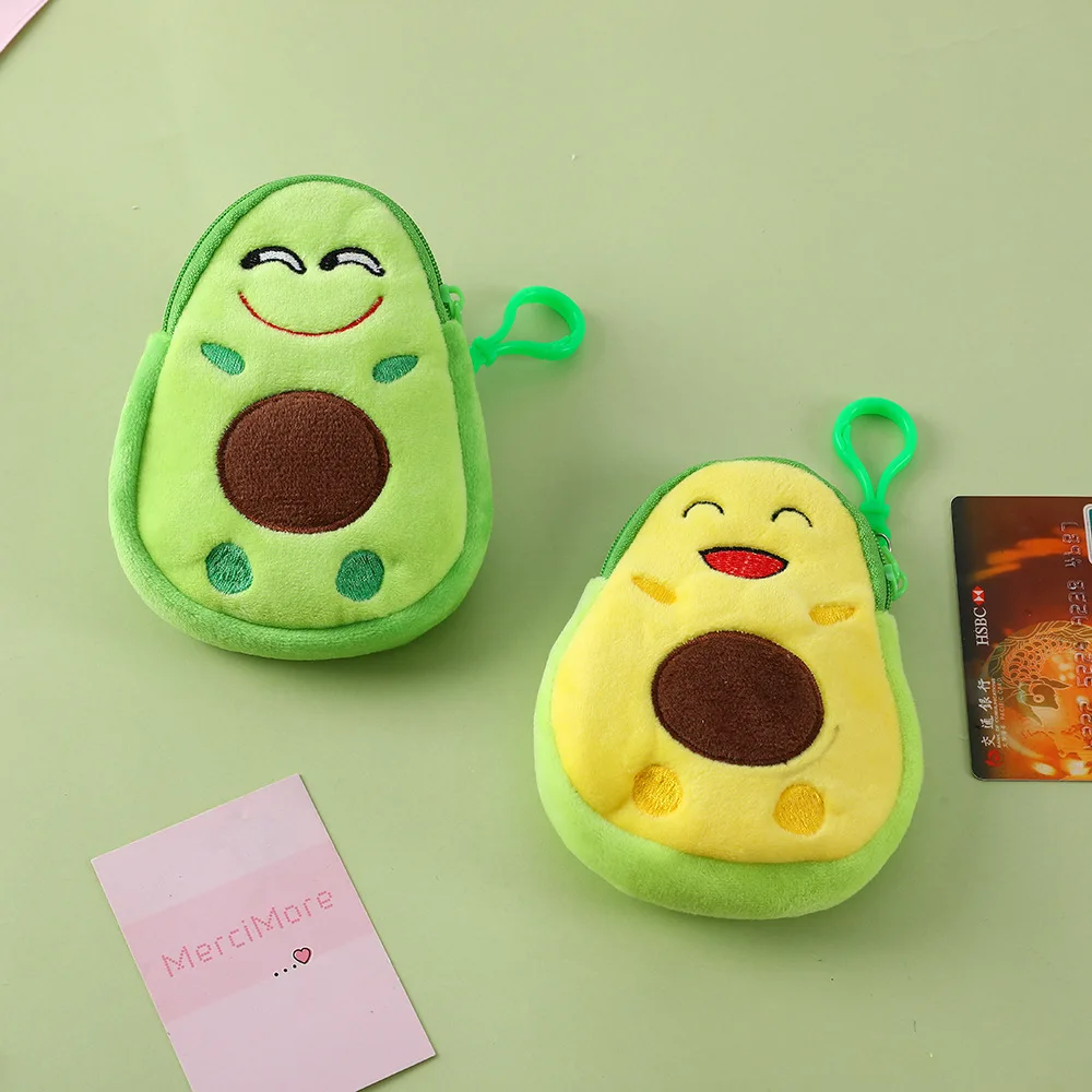 Coin Purse Coin Wallet Children Small Coin Purse Cute Avocado Plush Purses Girls Key Case Bag Money Pouch for Girls Gift Mini Handbag