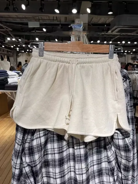 Pantalones Cortos Deportivos Quenteen Para Mujer - Algodón, Cintura Elástica Con Cordón