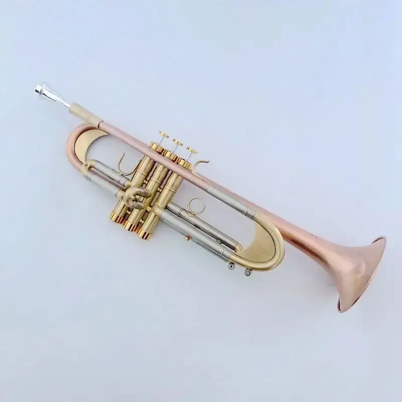 

Matte aggravated B-flat professional trumpet jazz instrument copper antique brushed craft high-quality tone Trumpet horn