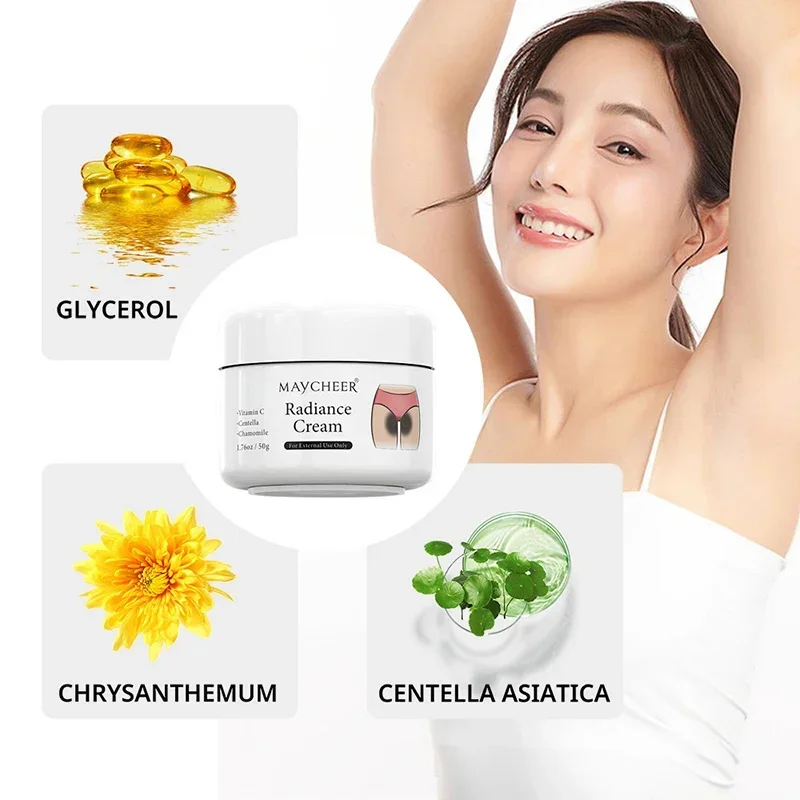 50g Whitening Cream Private Parts Underarm Bleaching Whiten Butt Knee Brighten Inner Thigh Intimate Parts Dark Remove Melanin 6