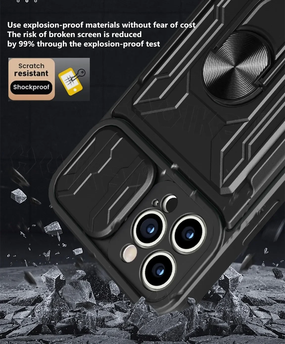 Leather Wallet Case with Detachable Card Holder and Shockproof Protection
