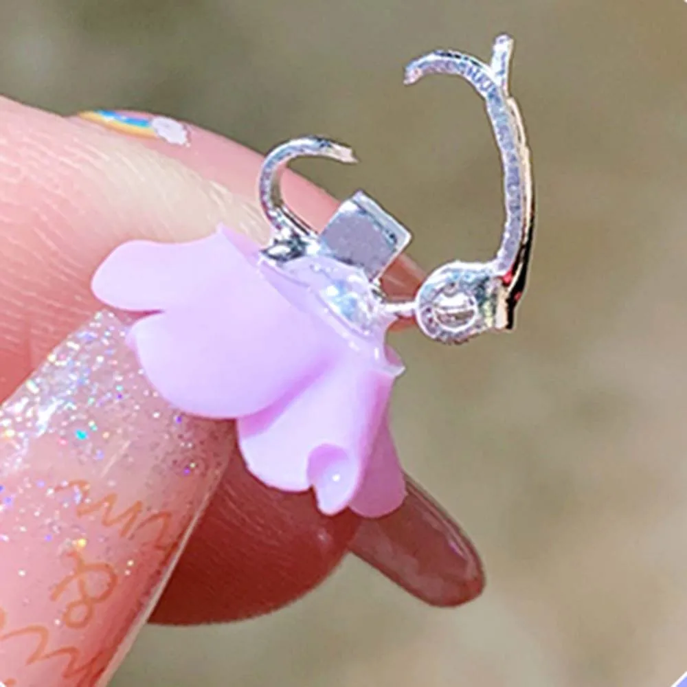 Cute 10pcs/set Kid Girl Hair Accessories Korean style Flower Hair Clips Hair Claws Soft Ceramics Small Hairpins