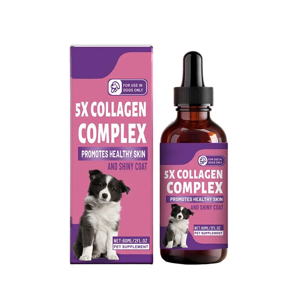 Dog Hair Care Drops Dog Collagen Drops Skin And Hair Care, Gentle Formula, Nutritional Support