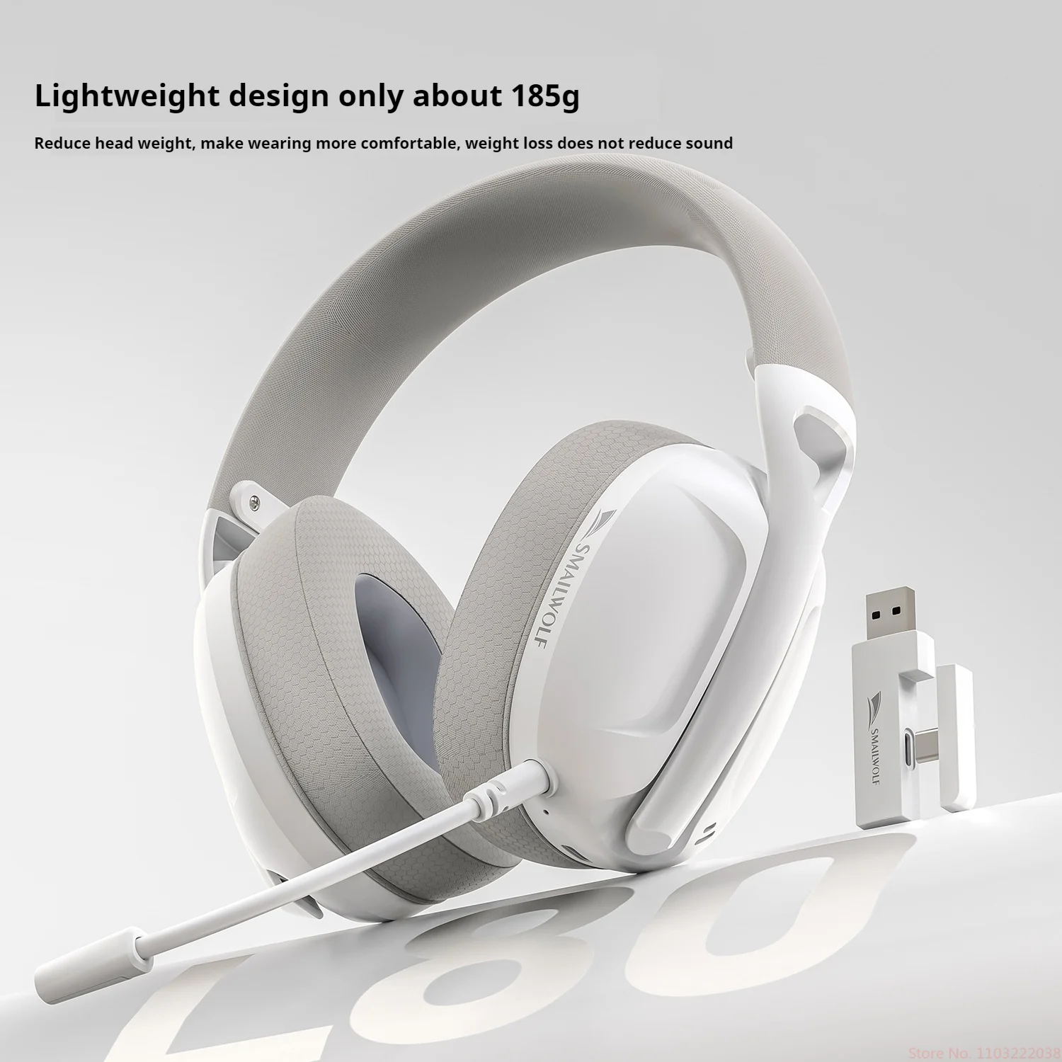Smailwolf L80 Wireless Bluetooth Tri-Mode Gaming Headset Pc Laptop Tablet Over-Ear Headphones With Microphone Lightweight Design