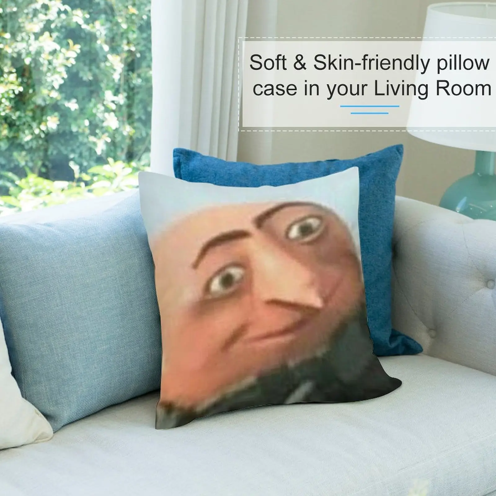 Gru Meme Face Throw Pillow Couch Cushions Sofas Covers Decorative