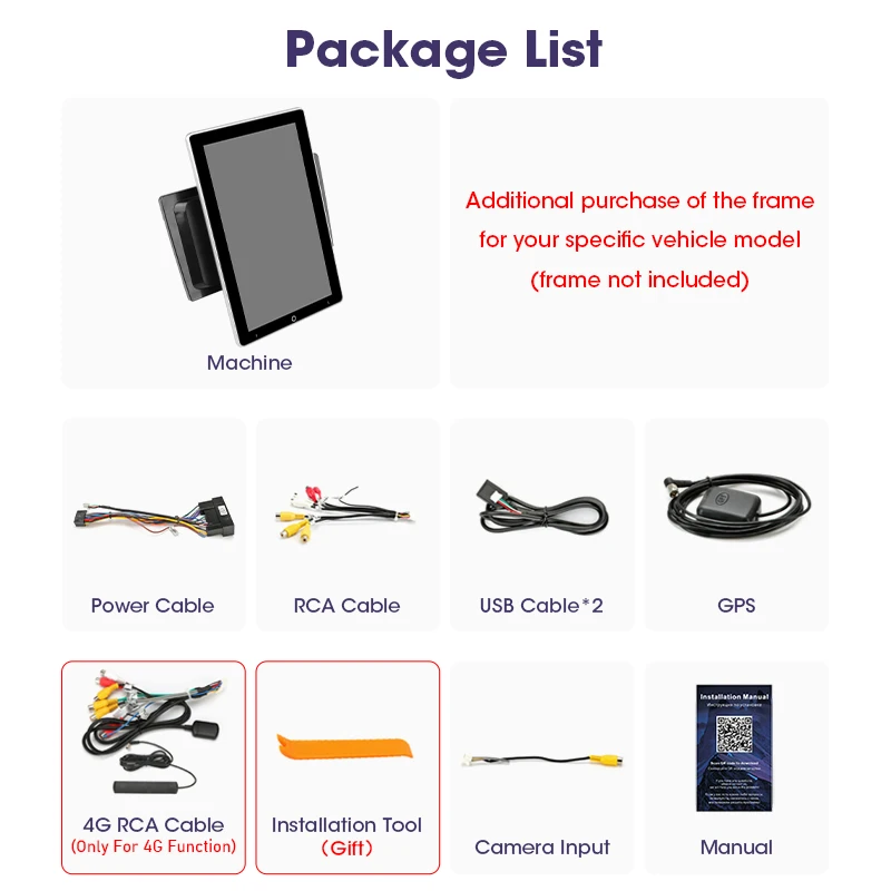 Srnubi Radio Multimedia Universal para Auto con Android Carplay de 10 Pulgadas, Reproductor 2Din con Pantalla IPS, Estéreo para Auto, Navegación GPS 4G, DSP, Pantalla Dividida, Unidad Principal 8