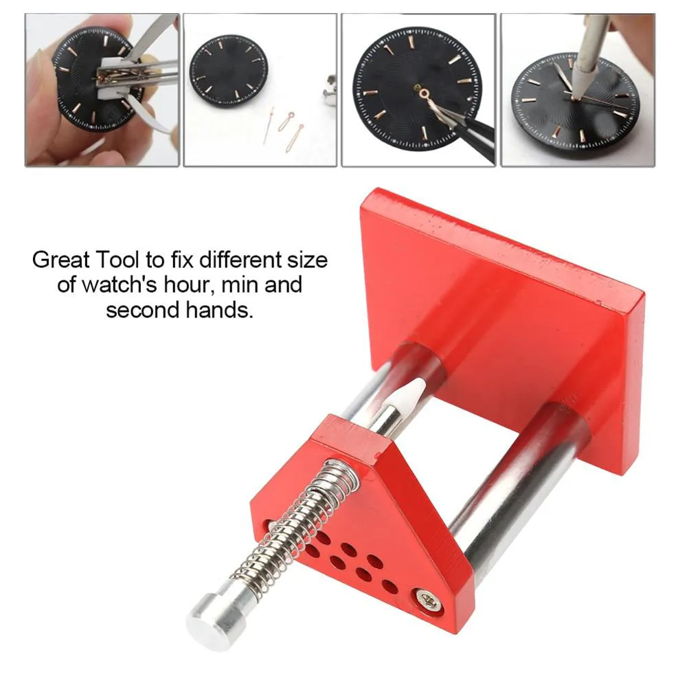 Watch Hand Plunger Puller Remover with 6pcs Plastic Dies Set Watch Parts Needle Press Loader Watchmaker Repair Tools Accessories