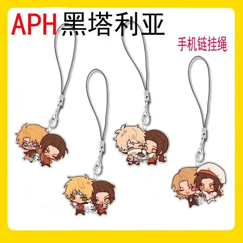 Axis Ios Keychain axis powers hetalia phone keychain charm Anime Figures Acrylic Key ...