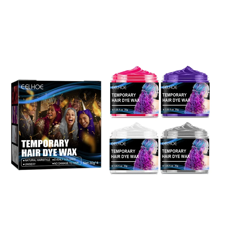 Description Picture 5 of item4Pcs X 30g Party Temporary Hair Dye Wax Modelling Easy to Color Cosplay Convenient Styling Beauty Health Maquiagem Safe No Toxic