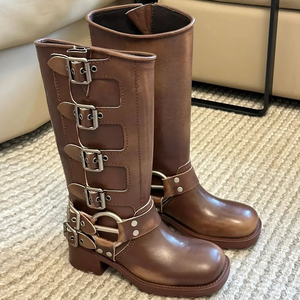 靴 rusty gold engineer boots vibram Y2K 00s rusty gold engineer boots vibram Y2K 00s