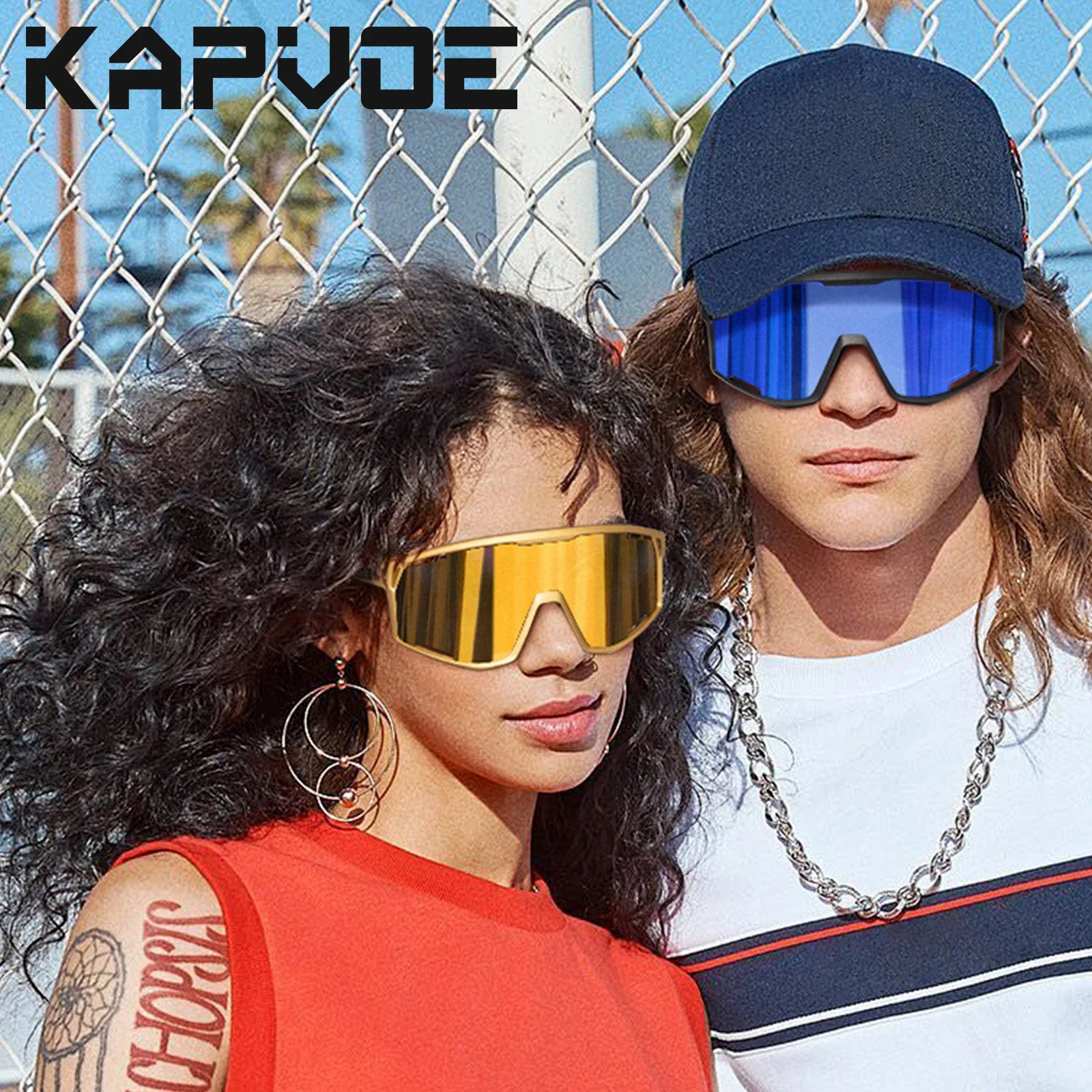 KAPVOE 레드 광변색 사이클링 안경, 야외 스포츠, MTB UV400 사이클링 안경, 선글라스, 여성 로드 바이크 고글