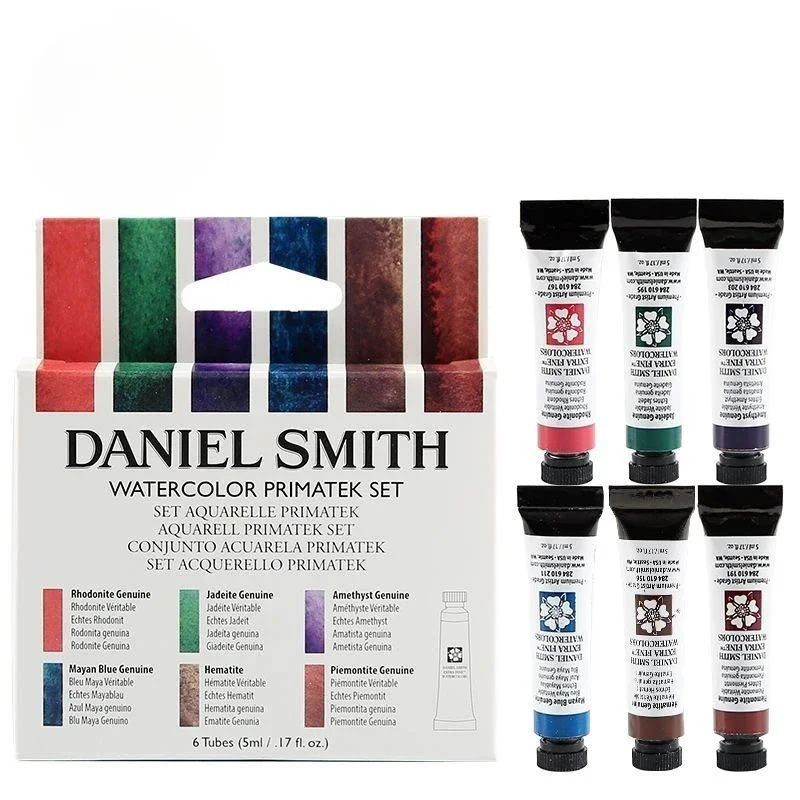 Daniel Smith Professional Artists 6 Colors 5ml Tube Watercolor Pigments Mineral Colors Essentials Starter Acuarelas Set