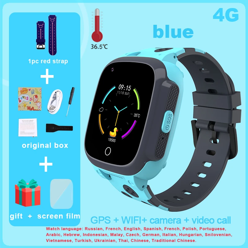 4G Smart Watch LT25 Waterproof children Smartwatch SOS GPS Tracker Phone Watch Video Call kids watch Temperature Y95H PK LT21 