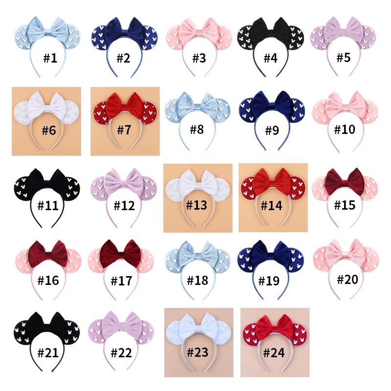 Cerchietto Con Orecchie Da Topo E Fiocco In Paillettes – Fascia Elastica Per Cosplay, Halloween E Feste A Tema