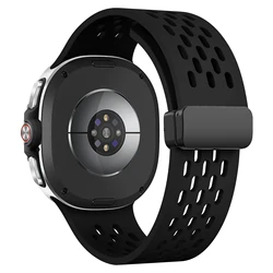 Magnetic Sport Band, Breathable Silicone Bracelet Strap - Galaxy8 classic 46mm (Black)