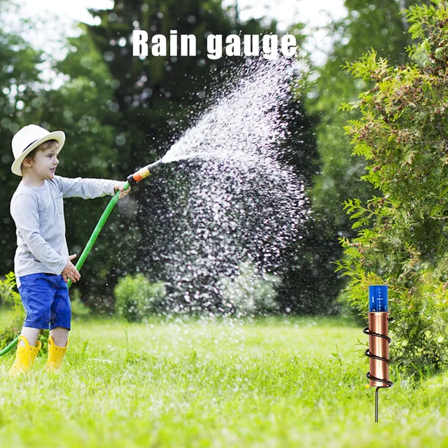 Spirális Esőmérő Réz Kültéri Kerti Pluviométer Úszó Csapadékmérési Eszköz - Image 2