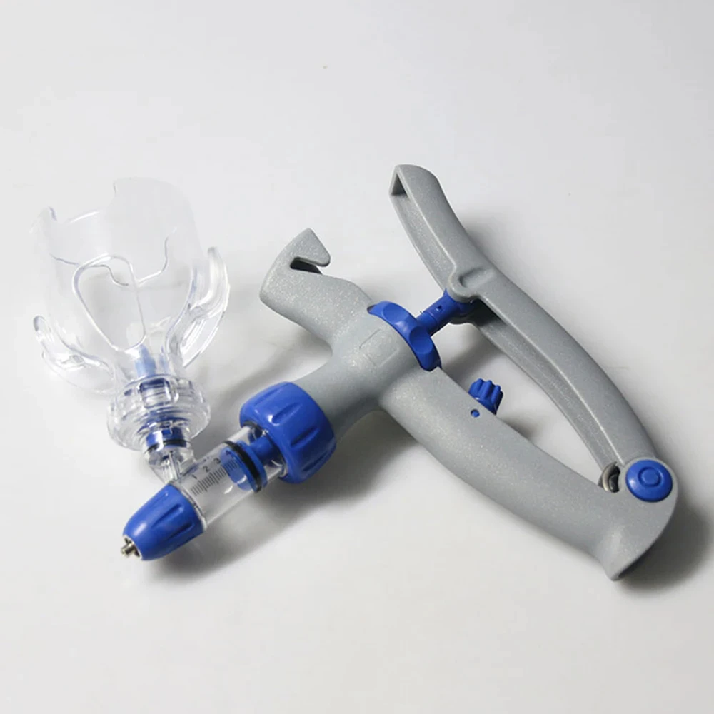 HDGRNCC 30ML/50ML Continuous Adjustable Stainless Steel Livestock Syringe Injector Veterinarian Automatic Vaccine Injection Gun For Cattle Pig Sheep - View #2