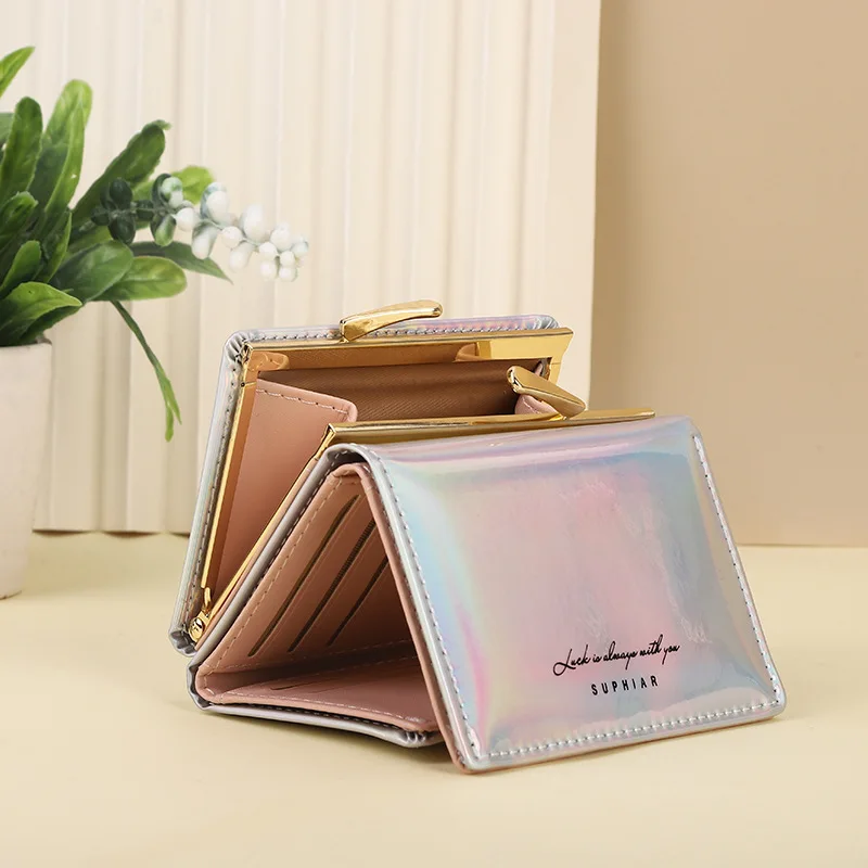 New Women Wallets Female PU Leather Purses Short Hasp Purse for Women Small Money Bag Coin Purse Card Holder Clutch Dropshipping - 3