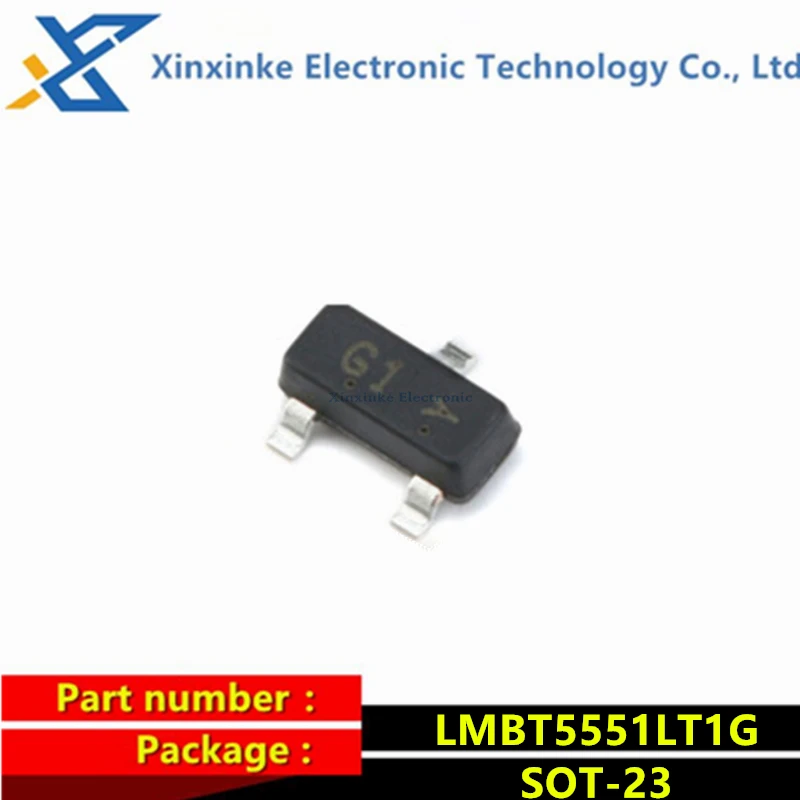 

100PCS LMBT5551LT1G G1 SOT-23 160V 600mA SMD Transistor