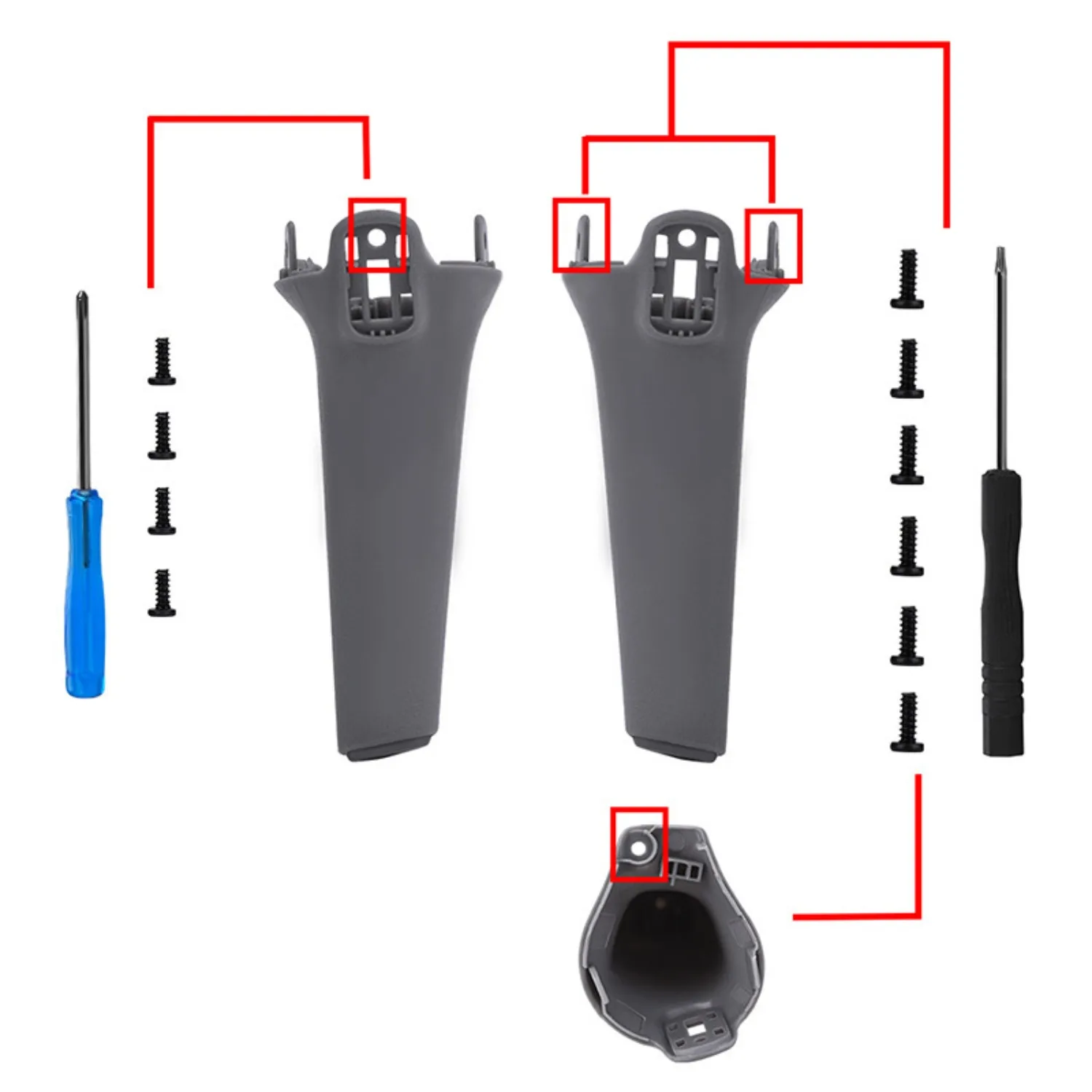 교체용 랜딩 기어 세트 전면 좌우 다리 지지대 드론 수리 부품 DJI Air 3S 액세서리와 호환 가능