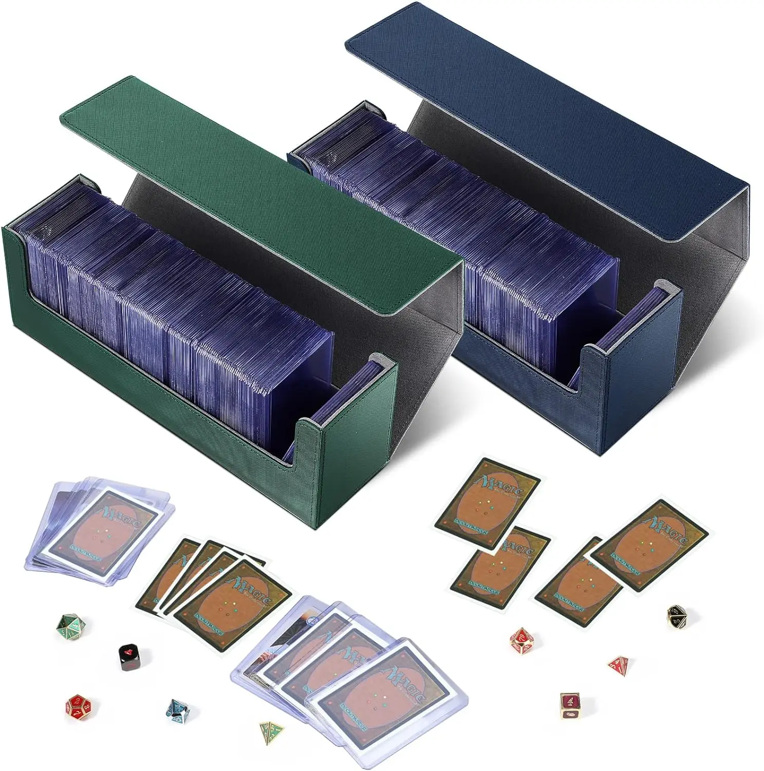 thumbnail image 2 of Premium Card Deck Box - Holds 100+ Sleeved Cards With Dividers For MTG/TCG/Commander 2 of 12
