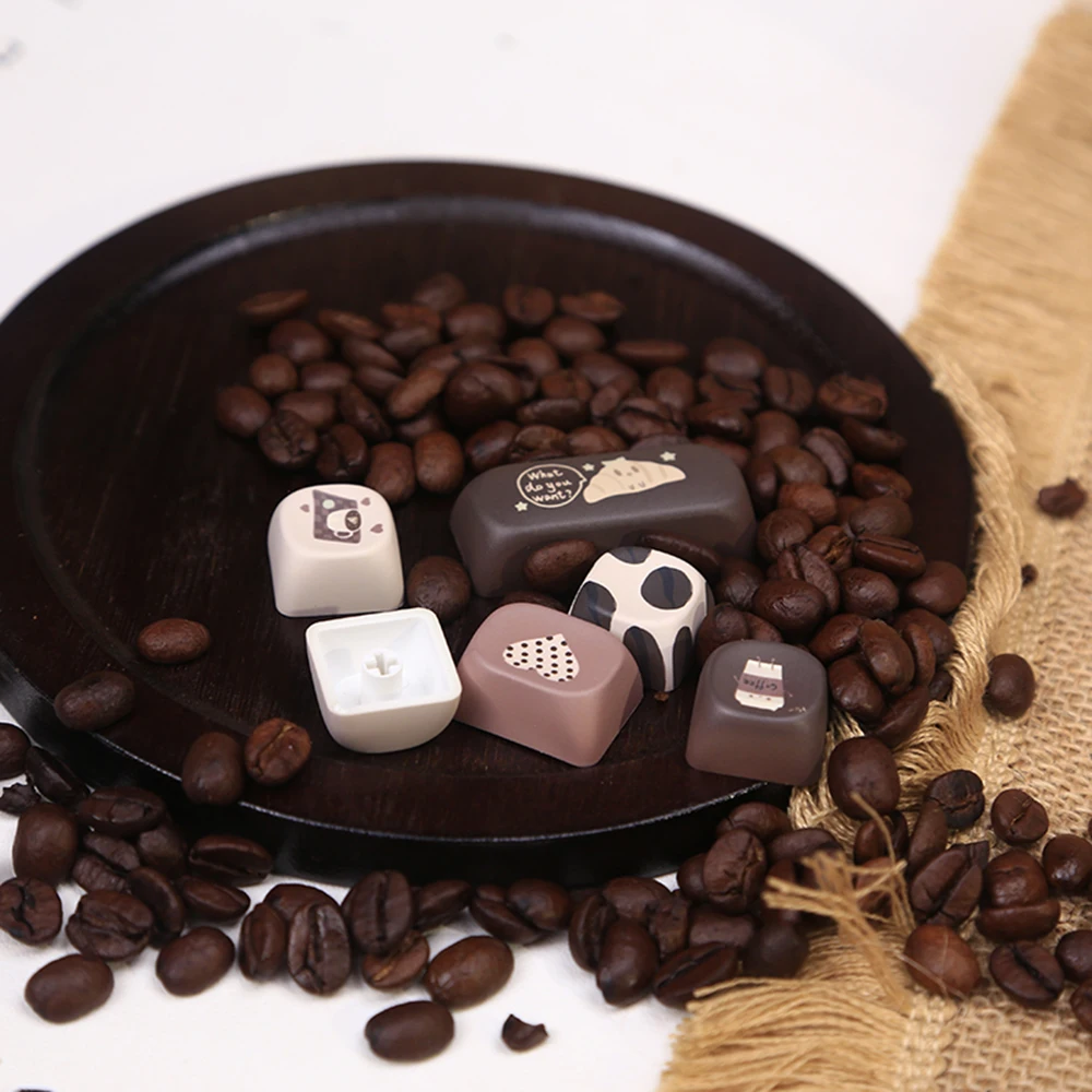 Kawaii Keys Cafe Themed Coffee Mao Profile Keycaps (131 Keys)