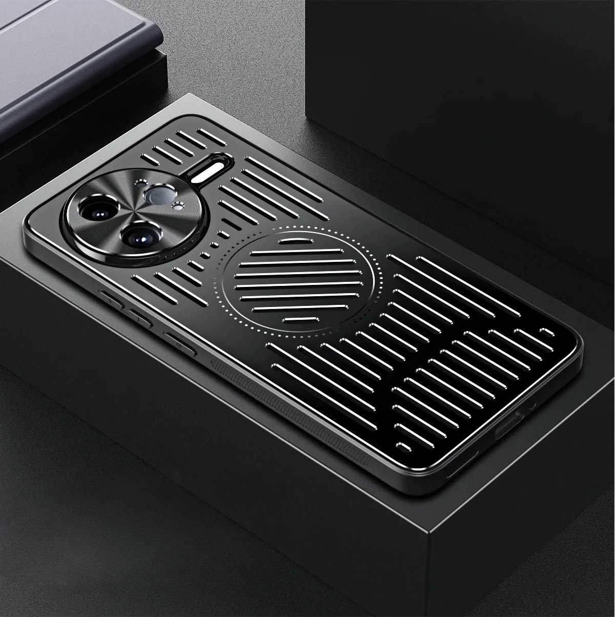 Aluminium Alloy Magnetic Shockproof Cooling Case with Heat Dissipation and Camera Protection