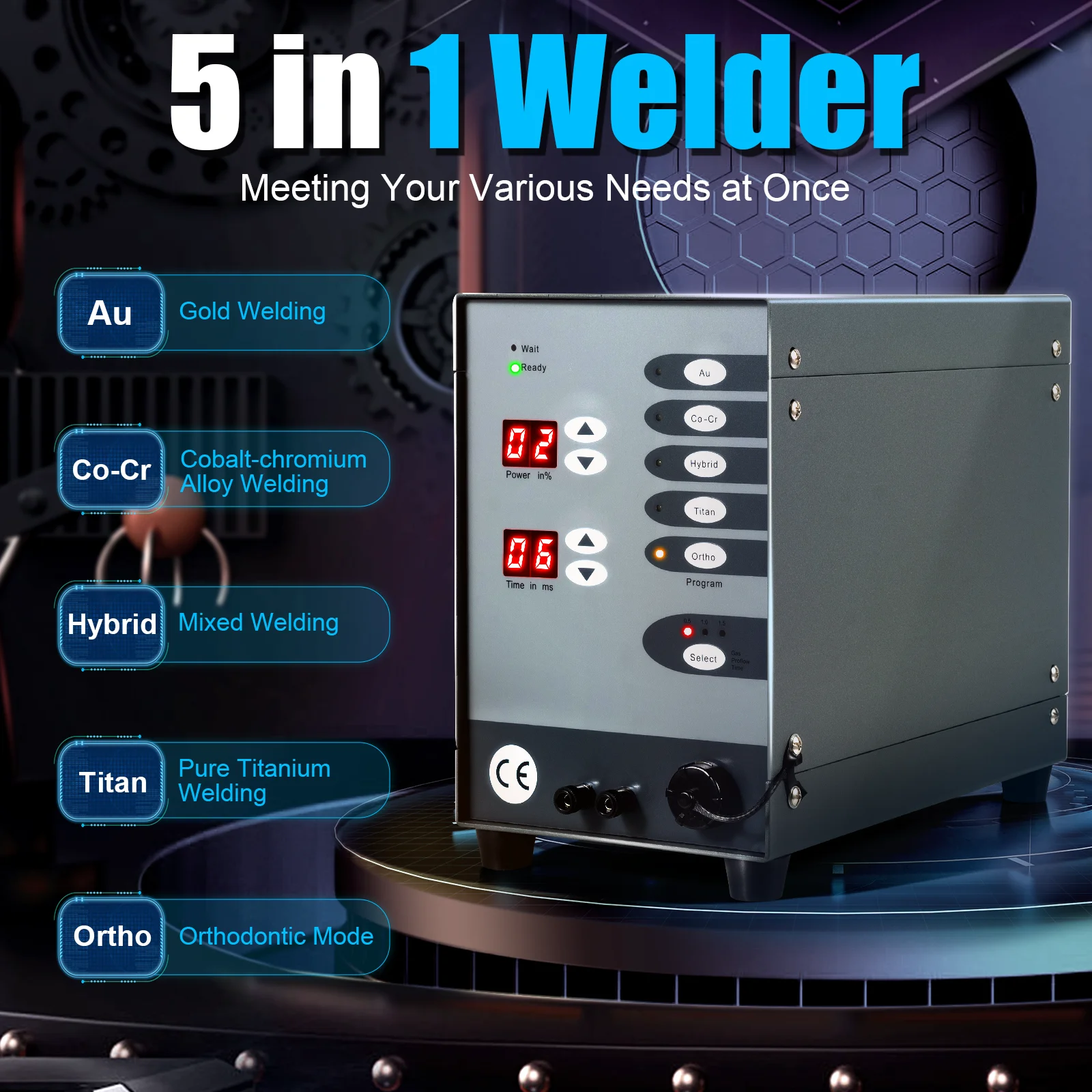 100W 110V Automatic CNC Spot Welding Machine Pulse Argon Arc Welder ...