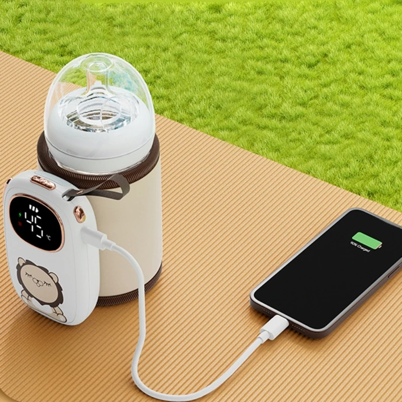 Milk Warmer Portable Bottle Heating Bag with Rechargeable Long Lasting Insulation Kits Quick & Even Heating Bag 6