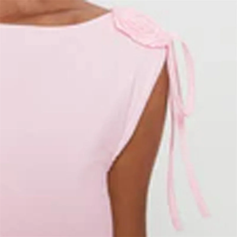 Pink Crop Top y2k Clothing Women Solid Color Sleeveless Ruched Tanks with 3D Flower 2000s Aesthetic Clothes Streetwear 11 Pink Crop Top y2k Clothing Women Solid Color Sleeveless Ruched Tanks with 3D Flower 2000s Aesthetic Clothes Streetwear