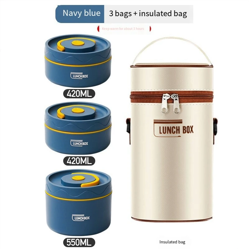 Food Warm Lunch Container, Stainless Steel Thermal Lunch Container Portable Thermal Bento Box Food Container Durable Easy To Use