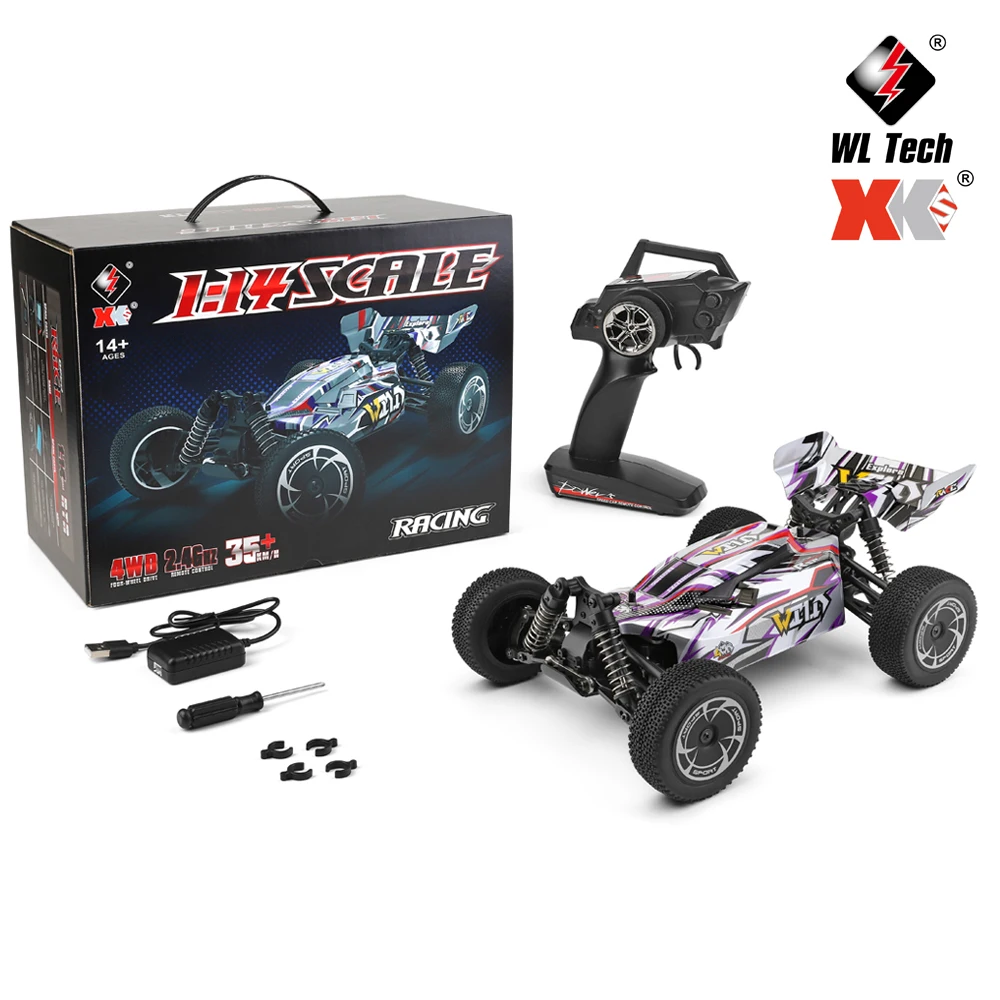 WLtoys 144016 Fast RC Cars 35KM/H OR 75KM/H 1/14 off Road 4WD Drift Toys,2.4G Remote Control Monster Truck for Adults and Kids 6