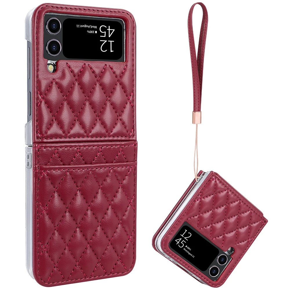 Luxurious Green PU Leather Phone Case with Wrist Strap and Card Slot