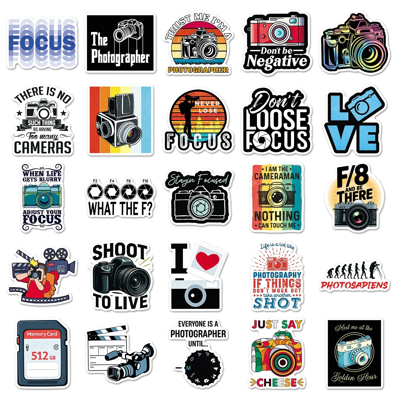 Vibrant Cartoon Stickers for Photography & DIY Decoration – Perfect for Notebooks, Suitcases, Phones, and Guitars (10/50PCS)