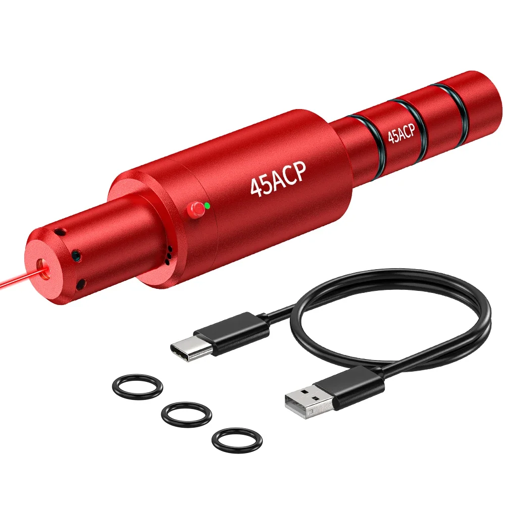 Laser Training Bullet 45ACP dual-purpose magnetic suction laser training bullet red dot laser training bullet dry powder bullet