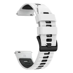 Silicone Smartwatch Sports Band - Versatile and Durable Replacement Strap - 1pecs 22MM (White Black)