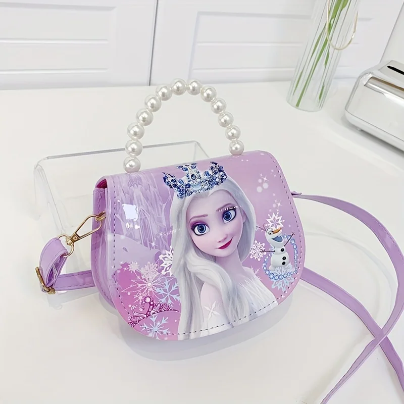 Disney Kindergarten Girl Frozen Princess Shoulder Bag Children Cartoon Elsa Handbags Travel Crossbody Bag Best Sellers In Luggage, Bags