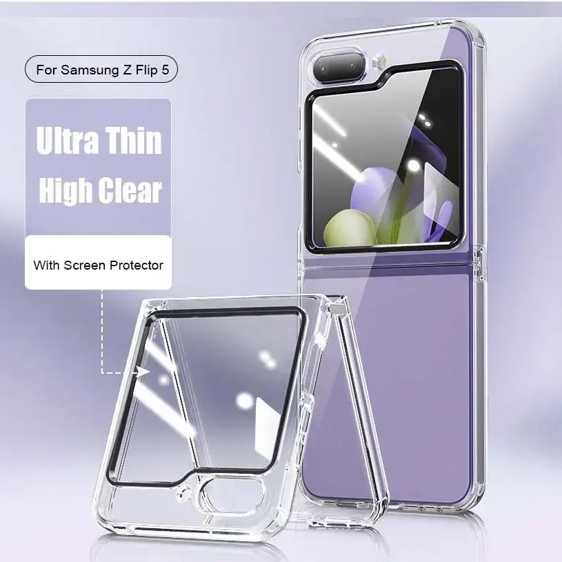Clear Shockproof Bumper Hard Case with Screen Protector Film