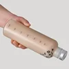 500/750ML Water Cup Sport Water Bottle With Time Scale Couple Plastic Portable Water Container Anti-drop Outdoor Water Bottle 2