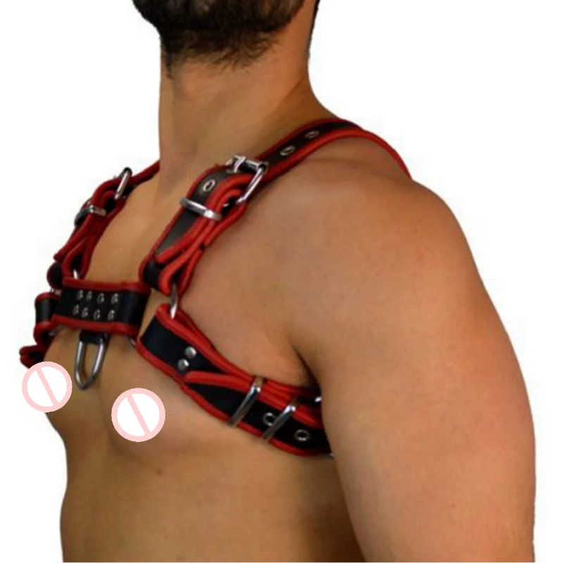EagleKu Leather Harness Men Women Gay Body Bondage Clothes Punk Rave Goth BDSM Chest Harness Belts Male Straps Lingerie men leather harness accessories men leather tops