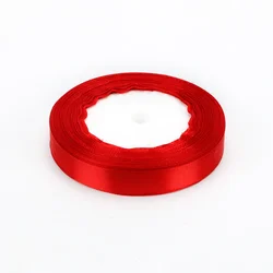 Elegant Red Satin Ribbon for Celebrations and Crafting (15mm Width)