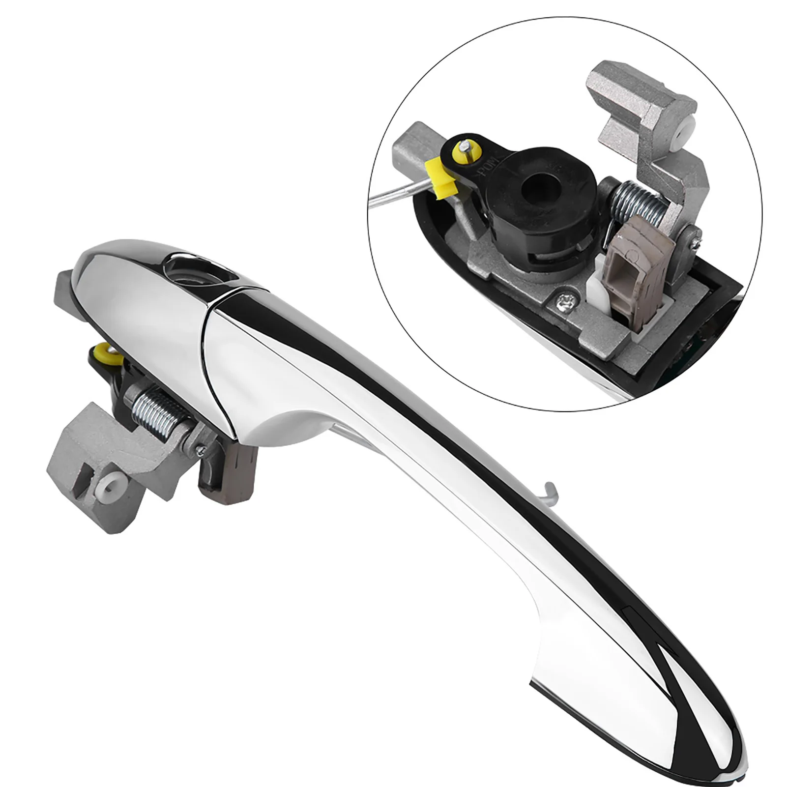 Car Exterior Door Handle Chrome Left Hand Drive Exterior Outer Door Handle 68069943AC for Fiat 500 2012-door handle set door handle