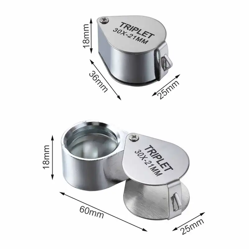 10-30X Pocket Loupe Magnifier Jewelry Magnifying Glass