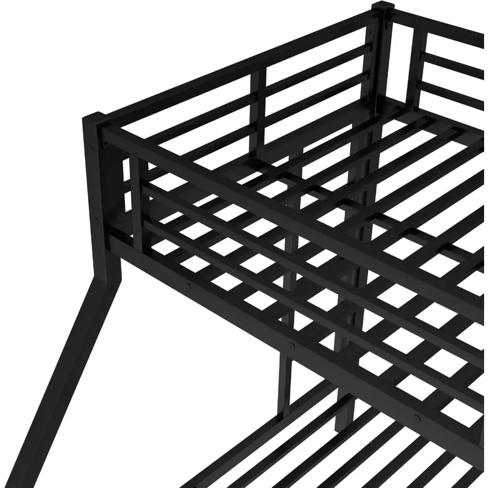 NEW-Twin XL Over Queen Bunk Beds for Adults,Heavy Duty Adult Bunk Beds,Metal Bunk Bed Twin XL Over Queen with 2 Ladders,Queen