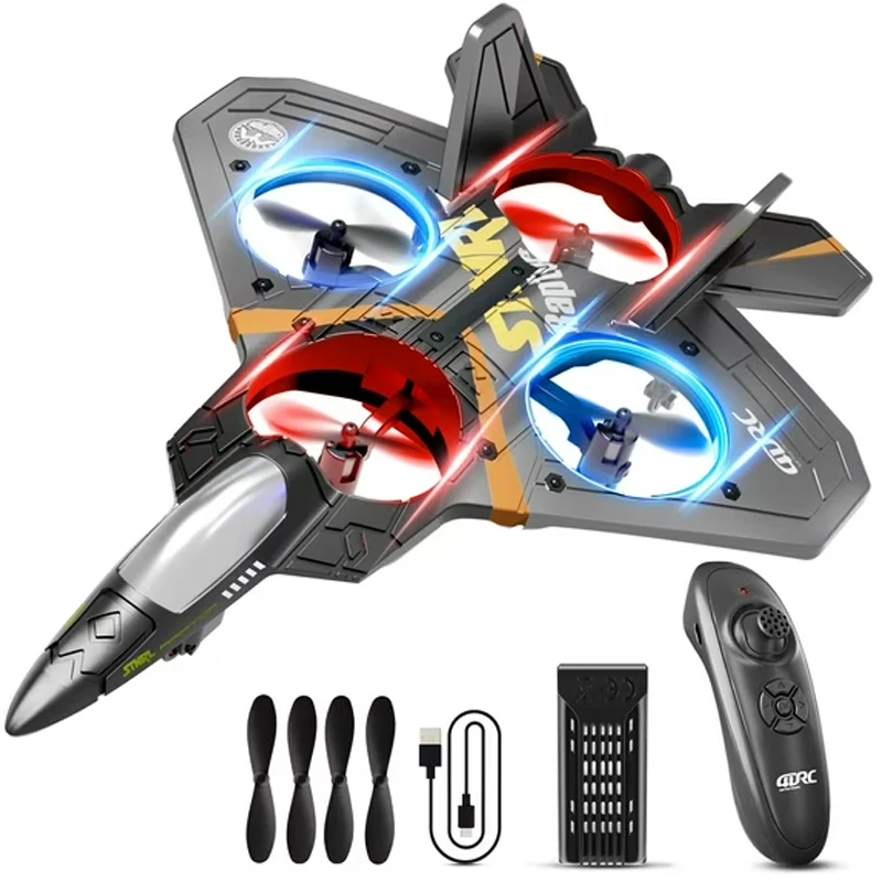 4DRC Drone V17 Aircraft Remote Control Foam RC Glider Plane Fighter Hobby Airplane Toys For Kids Beginners Adults_voghion.com