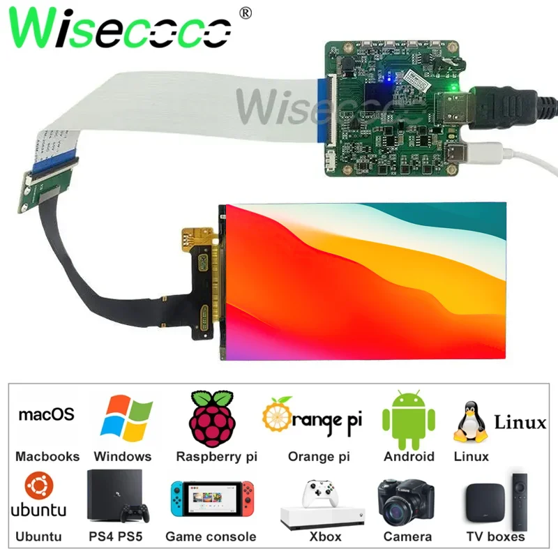 

6-дюймовый ноутбук 2K IPS Macbook Raspberry Pi Orange Pi Gaming Android TV Box вторичный дисплей пейзаж по умолчанию панель дисплея