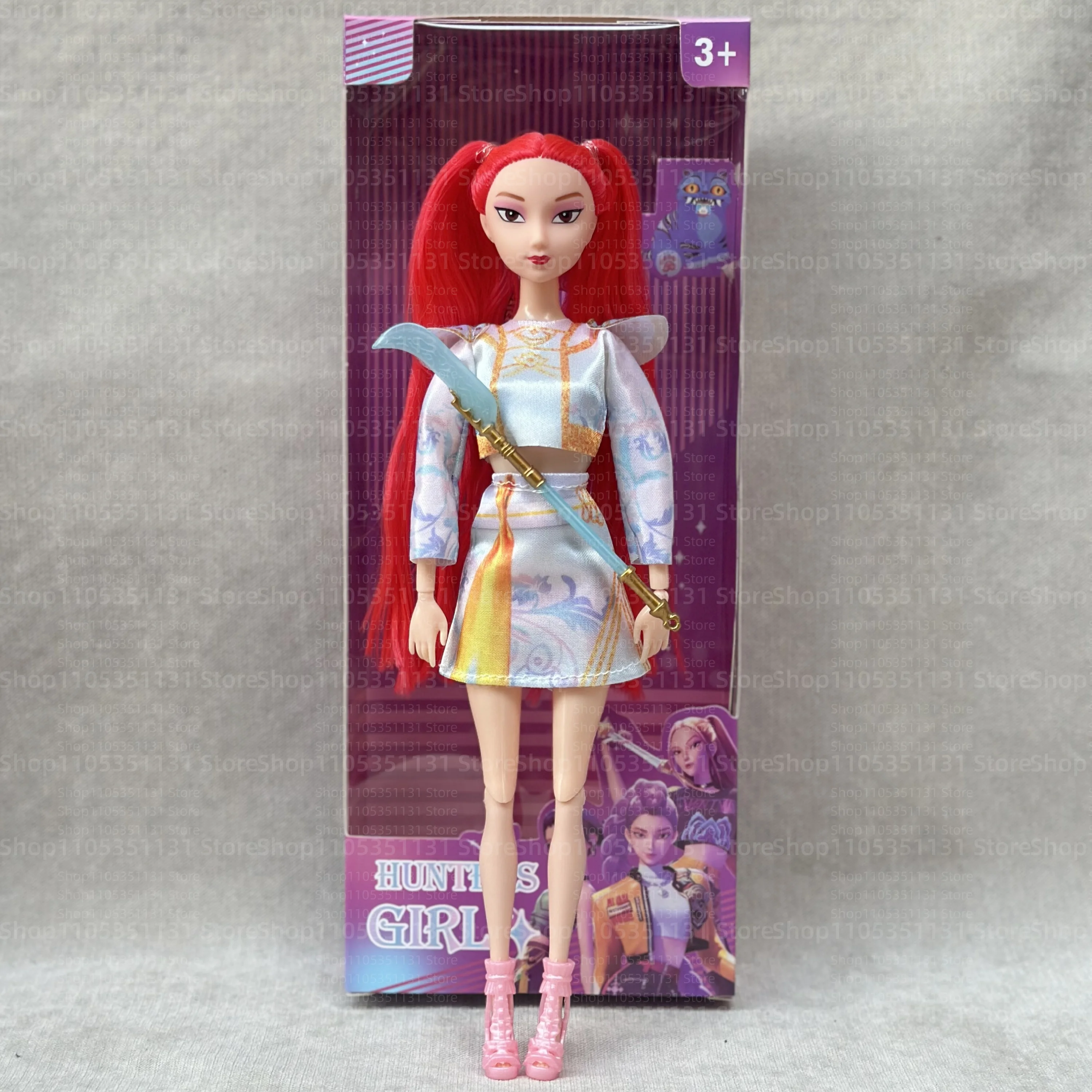 Anime Girl Dolls 11Inch Cute Vinyl Toy Set with Light & Theme Music Movable Joints Collectible Gift For Kids Teens Fans Birthday - 4
